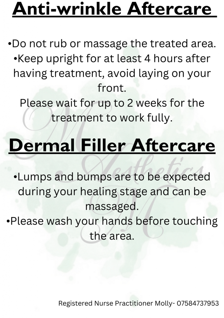 Aesthetics aftercare guide